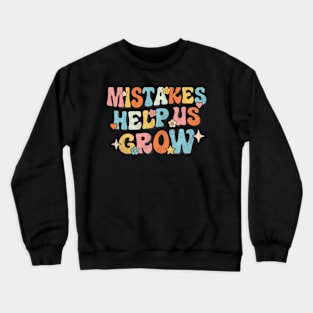 Positive Growth Mindset Retro Teacher Back To School Crewneck Sweatshirt